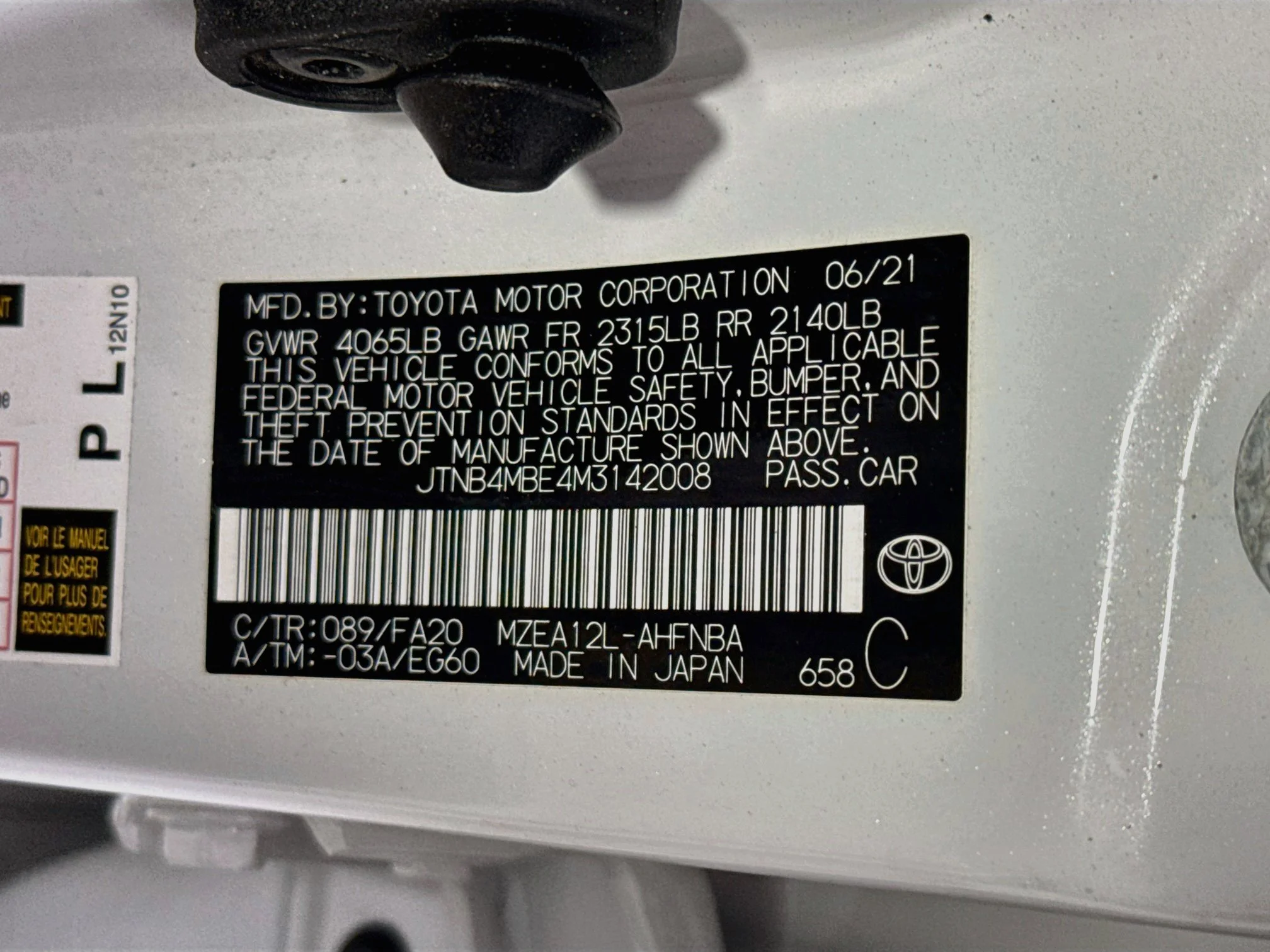 Used 2021 Wind Chill Pearl Toyota SE image 36