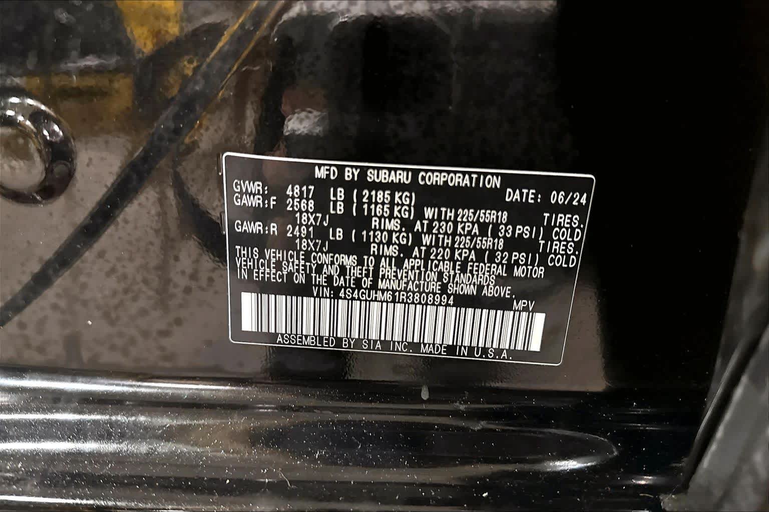 Used 2024 Crystal Black Silica Subaru Limited image 37