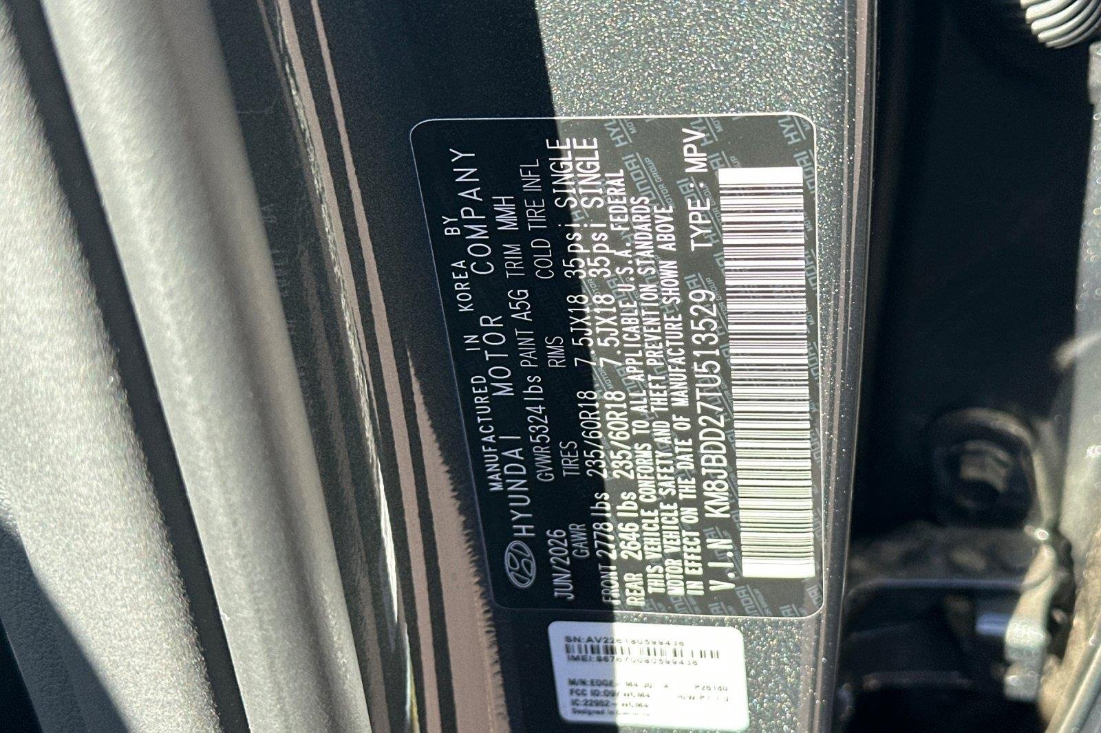 New 2026 Amazon Gray Hyundai SEL image 45