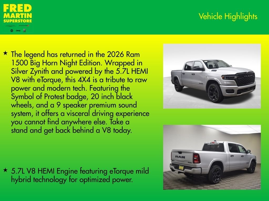 New 2026 Silver Zynith Exterior Paint RAM Big Horn/Lone Star image 8
