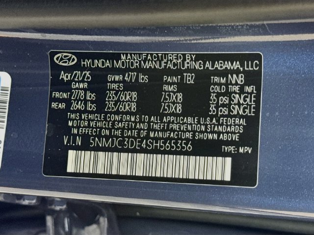 Certified Used 2025 Blue Hyundai SEL Convenience image 50