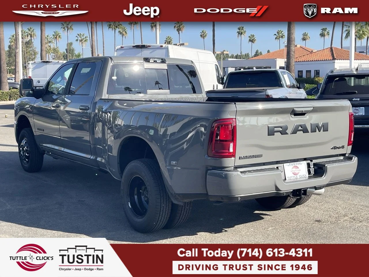 New 2027 Ceramic Gray Clear-Coat Exterior Paint RAM Laramie image 10