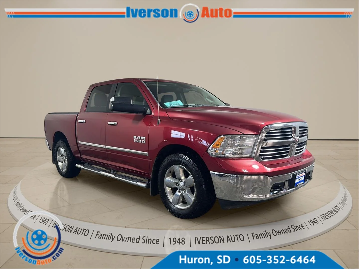 Used 2014 Deep Cherry Red Crystal Pearlcoat Ram Big Horn image 1