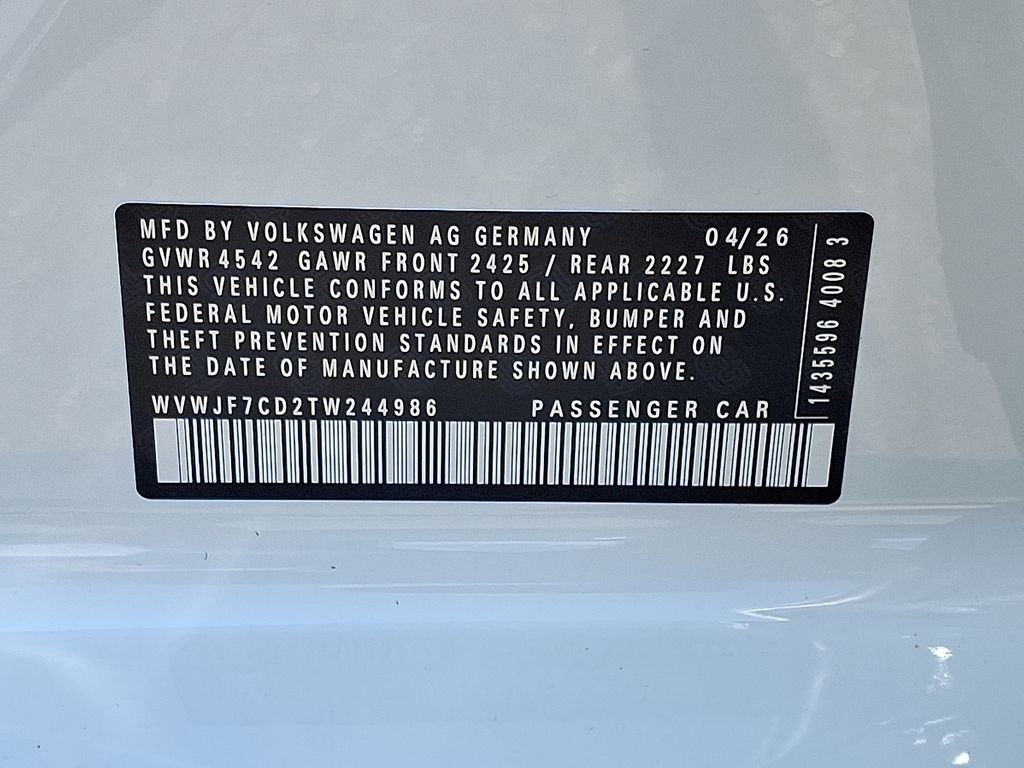 Used 2026 White Volkswagen 2.0T image 27