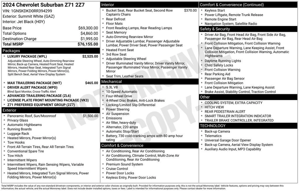 Used 2024 Summit White Chevrolet Z71 image 1
