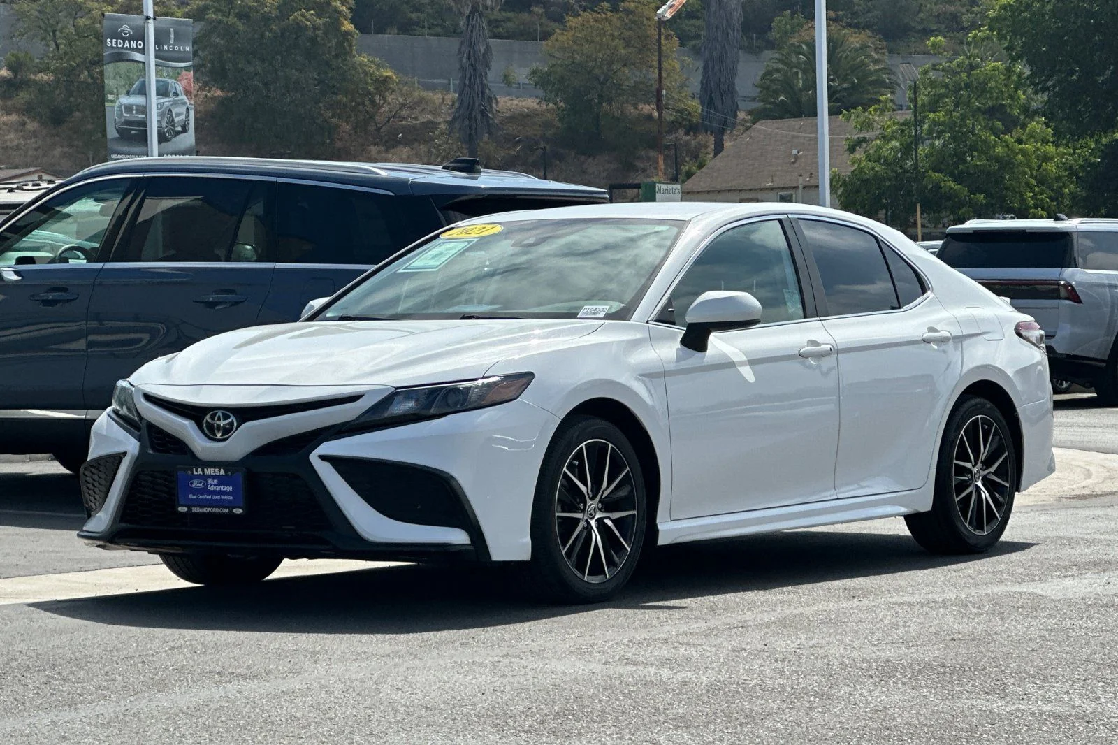 Certified Used 2021 Super White Toyota SE image 7