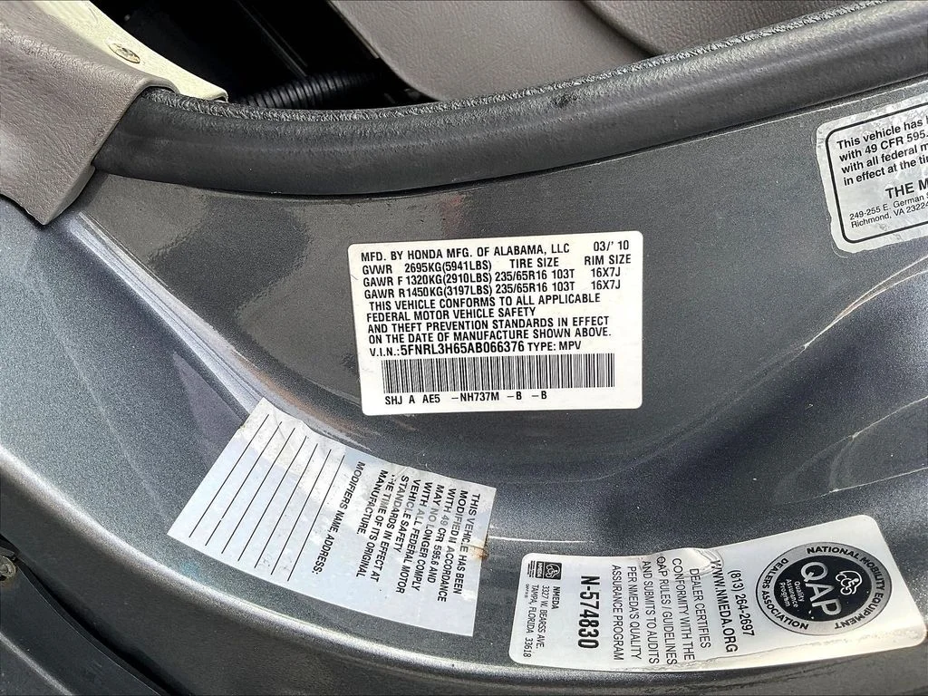 Used 2010 Polished Metal Metallic Honda EX-L image 24