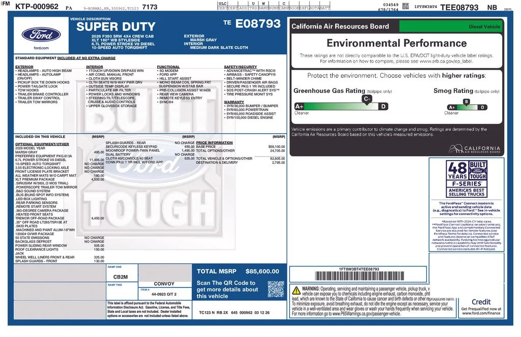 New 2026 Marsh Gray Ford F-350® XLT image 6
