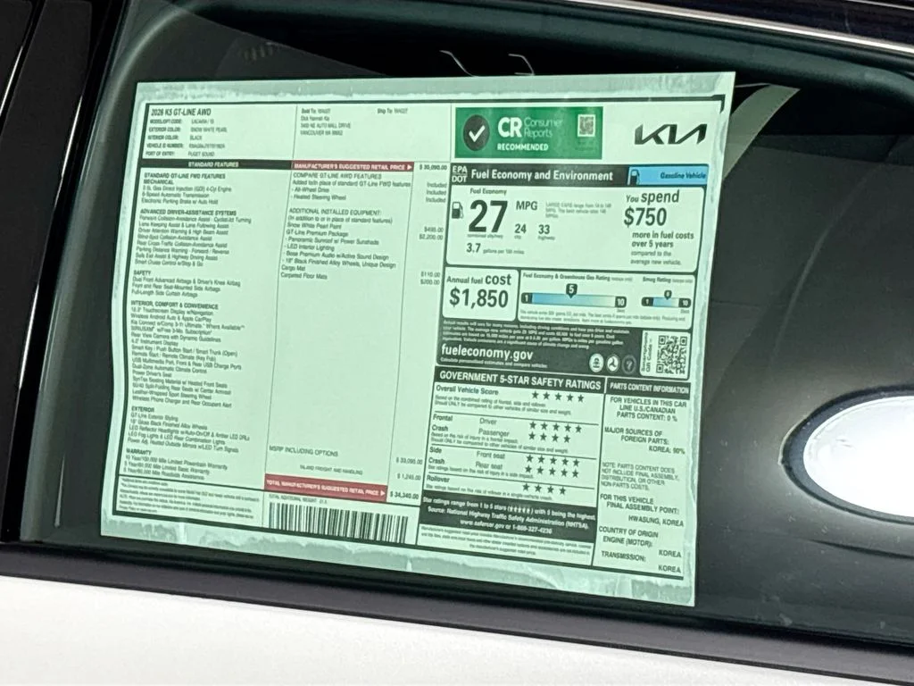 New 2026 Snow White Pearl Kia GT-Line AWD image 25