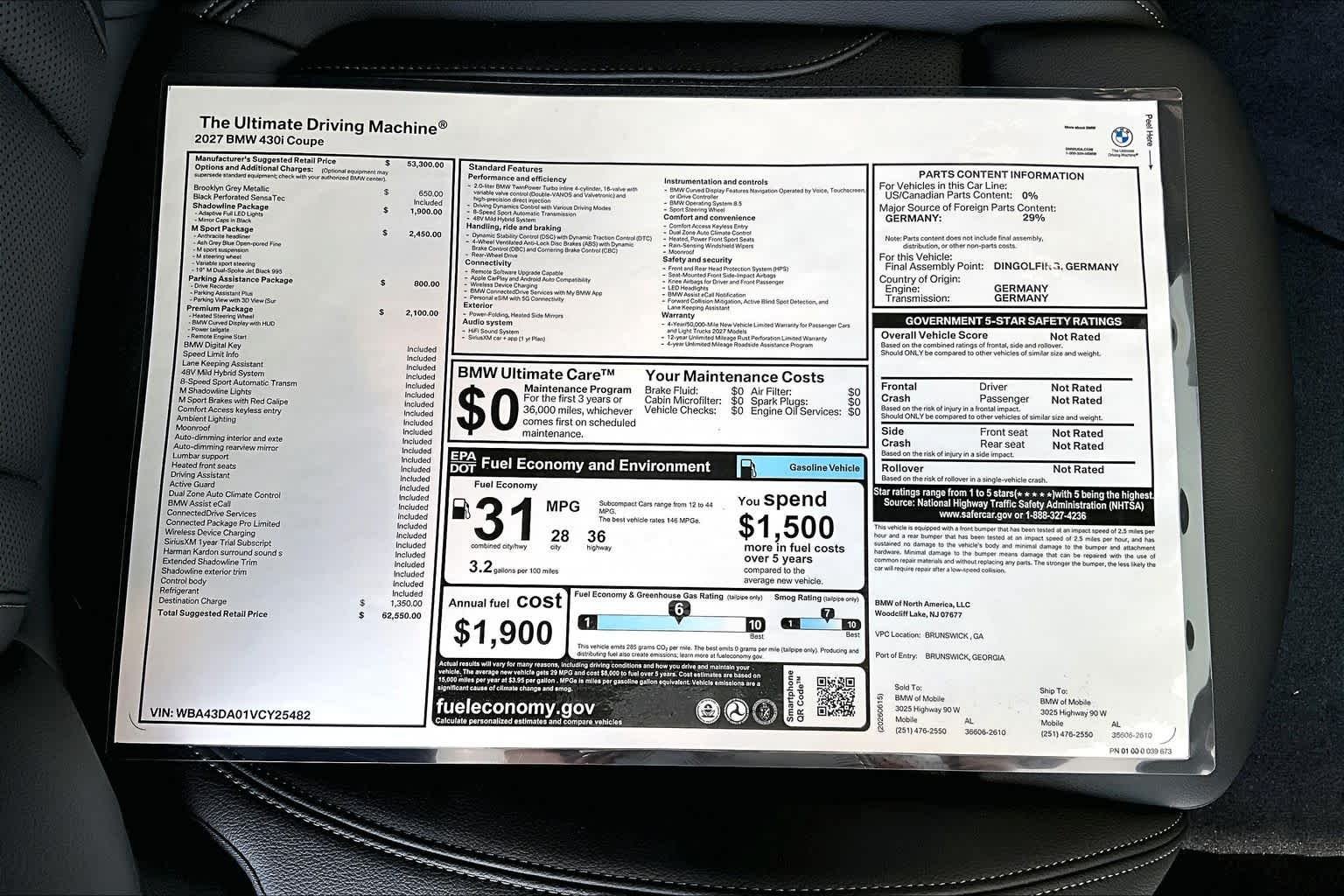 New 2027 Brooklyn Grey Metallic BMW 430i image 20