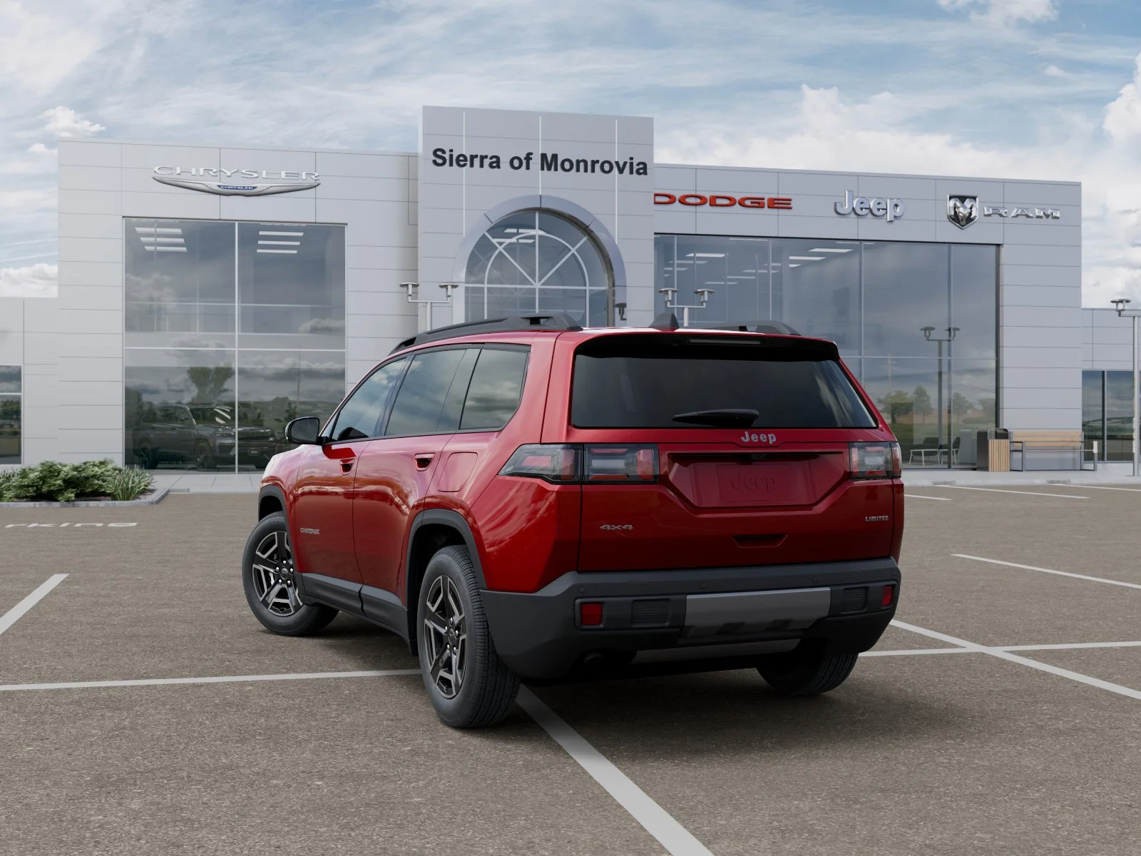 New 2026 Red Hot Pearl-Coat Exterior Paint Jeep Limited image 3