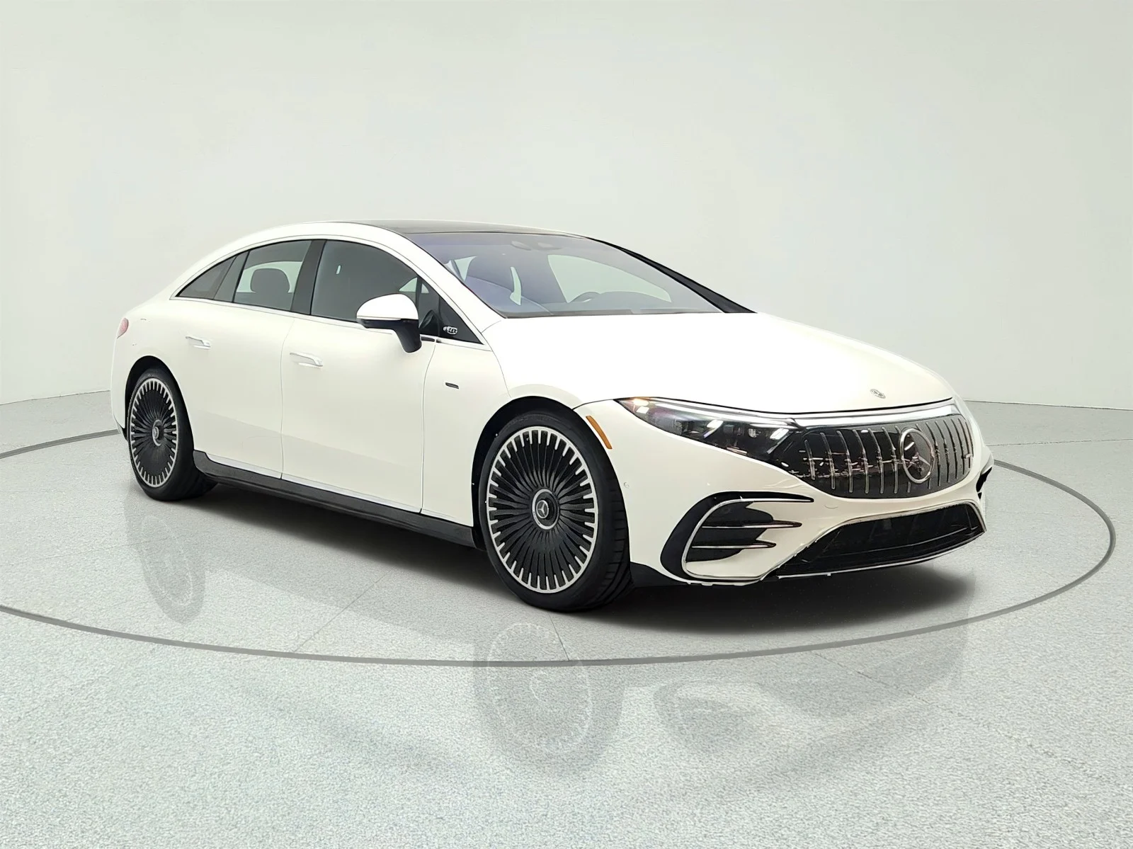 Certified Used 2023 MANUFAKTUR Diamond White Mercedes-Benz AMG® EQS 4MATIC+ Sedan image 3