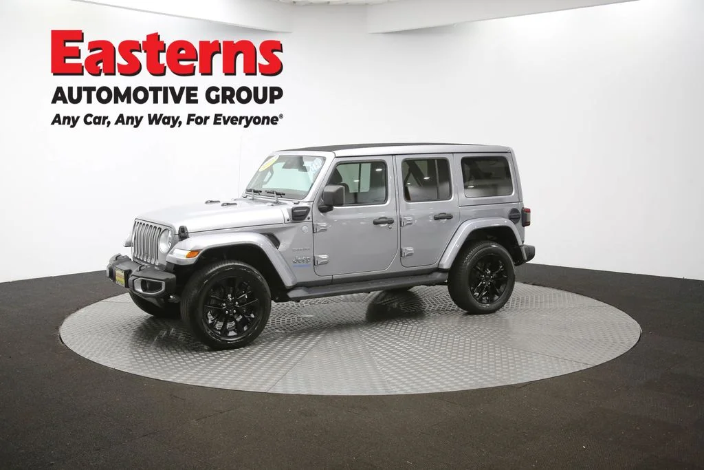 Used 2021 Silver Jeep Unlimited Sahara 4xe image 58