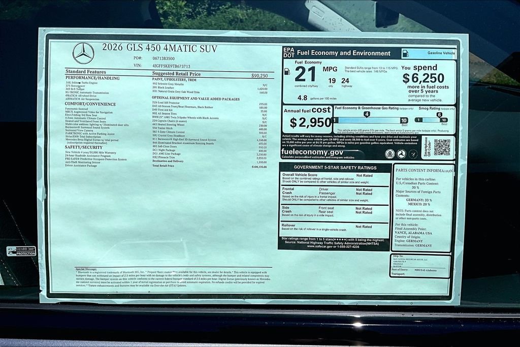 New 2026 Selenite Grey Metallic Mercedes-Benz GLS 450 image 14