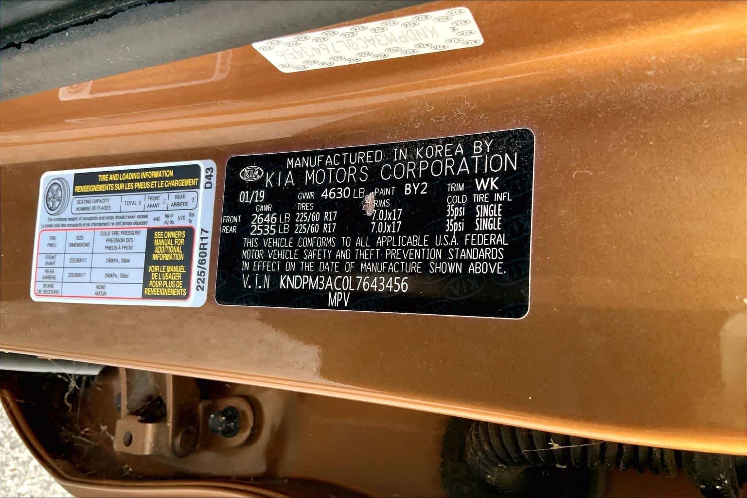 Used 2020 Burnished Copper Kia LX image 30