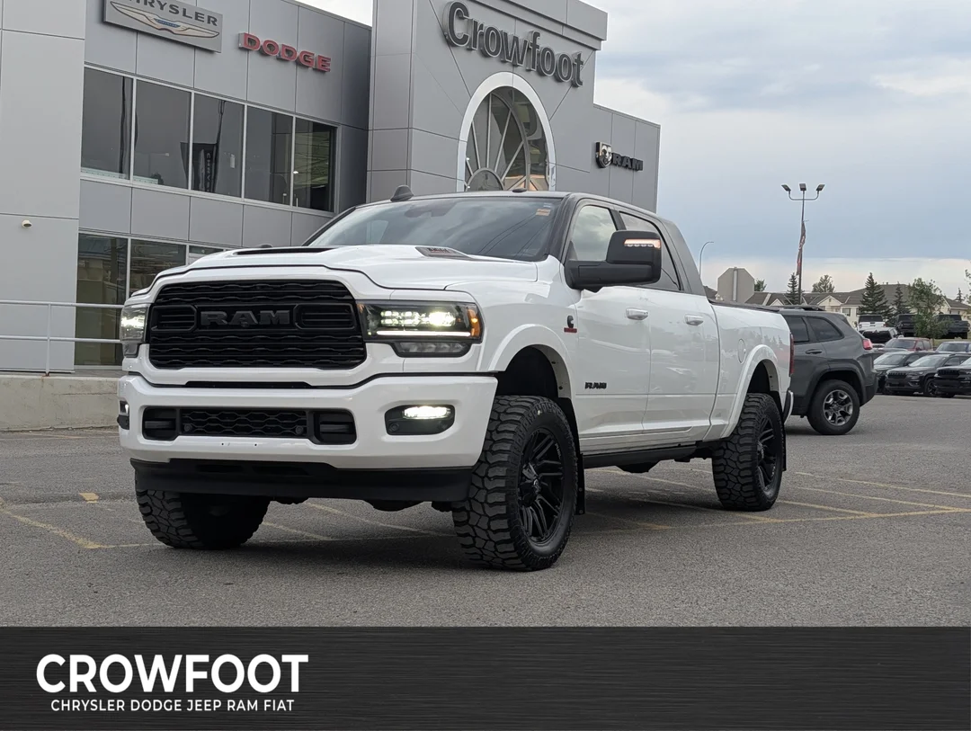 Certified Used 2024 White RAM Limited - Mega Cab - Cummins Turbo Diesel - Air Suspension - Leather - 12 Uconnect & More! image 1