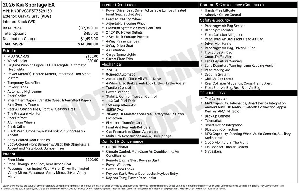 New 2026 Gravity Gray Kia EX image 29