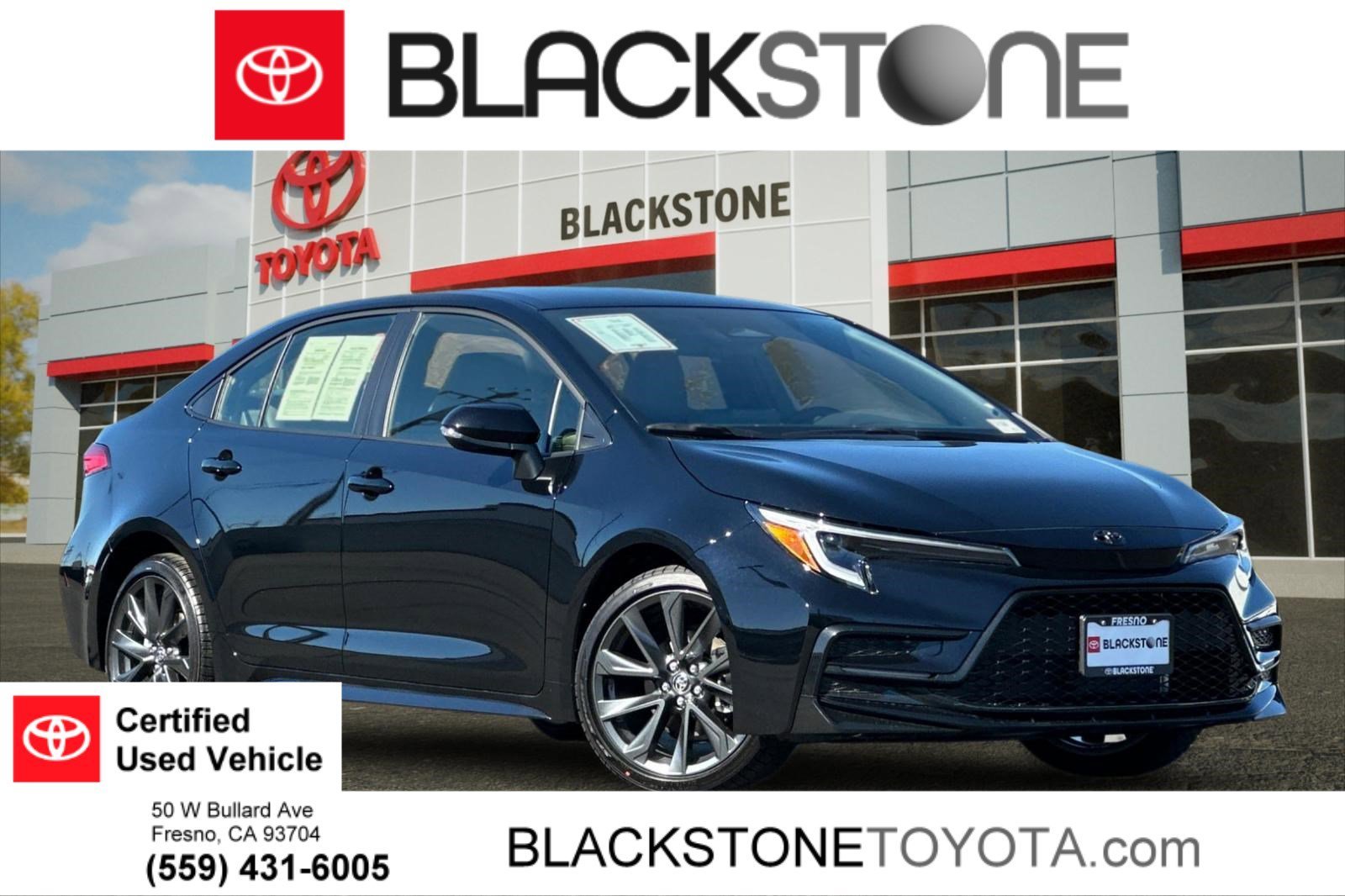 Certified Used 2026 Midnight Black Metallic Toyota SE image 1