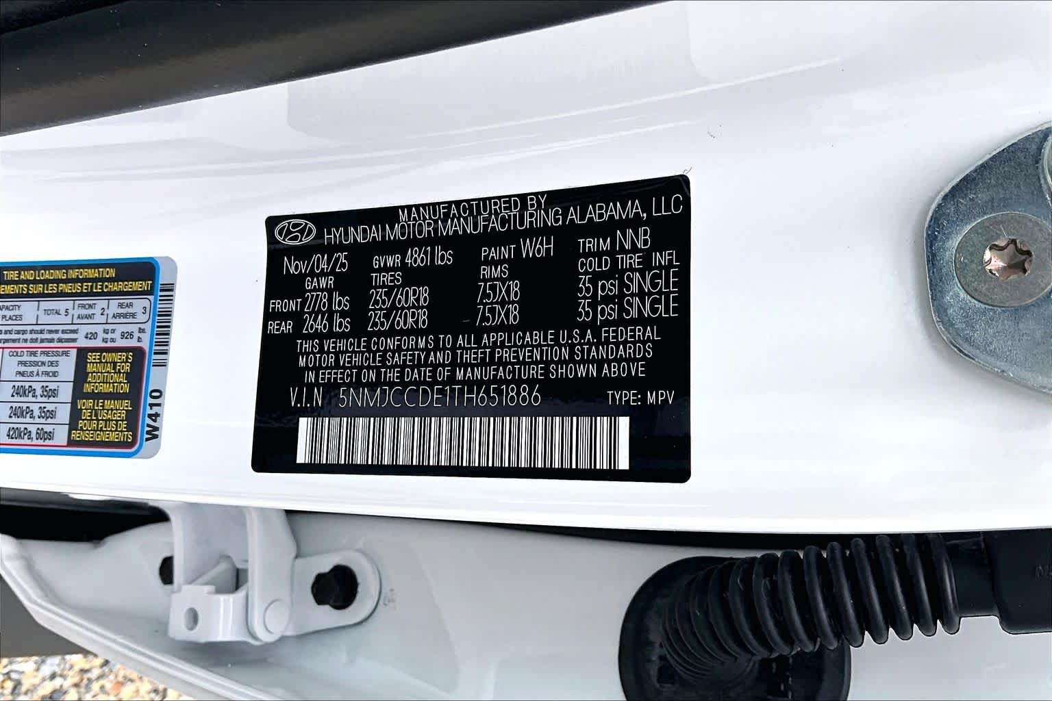 Used 2026 Serenity White Pearl Hyundai SEL Premium image 34