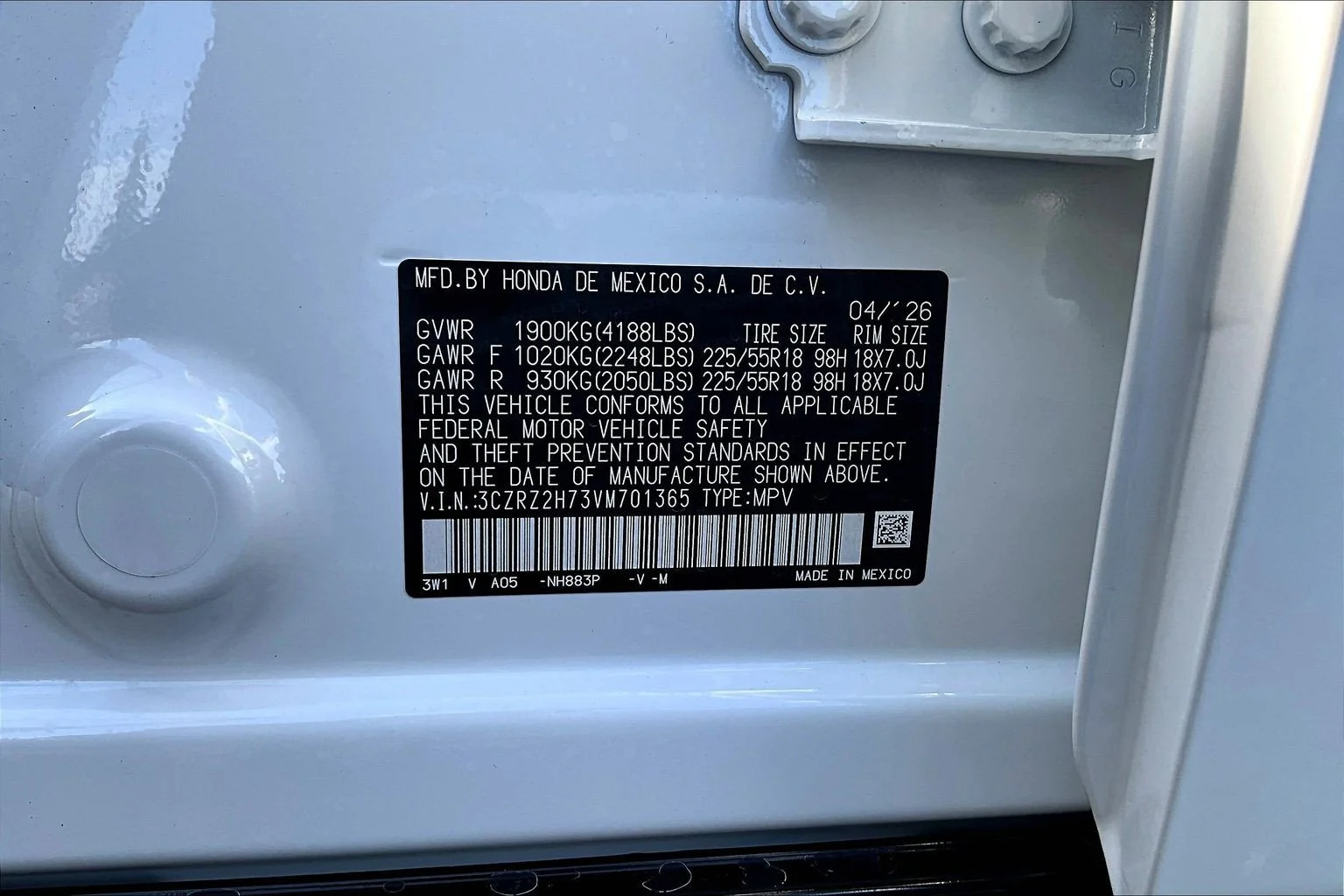 New 2027 Platinum White Pearl Honda EX-L image 8