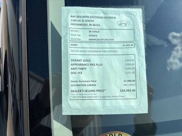 New 2026 Lunar White w/Black Roof Hyundai SEL image 2