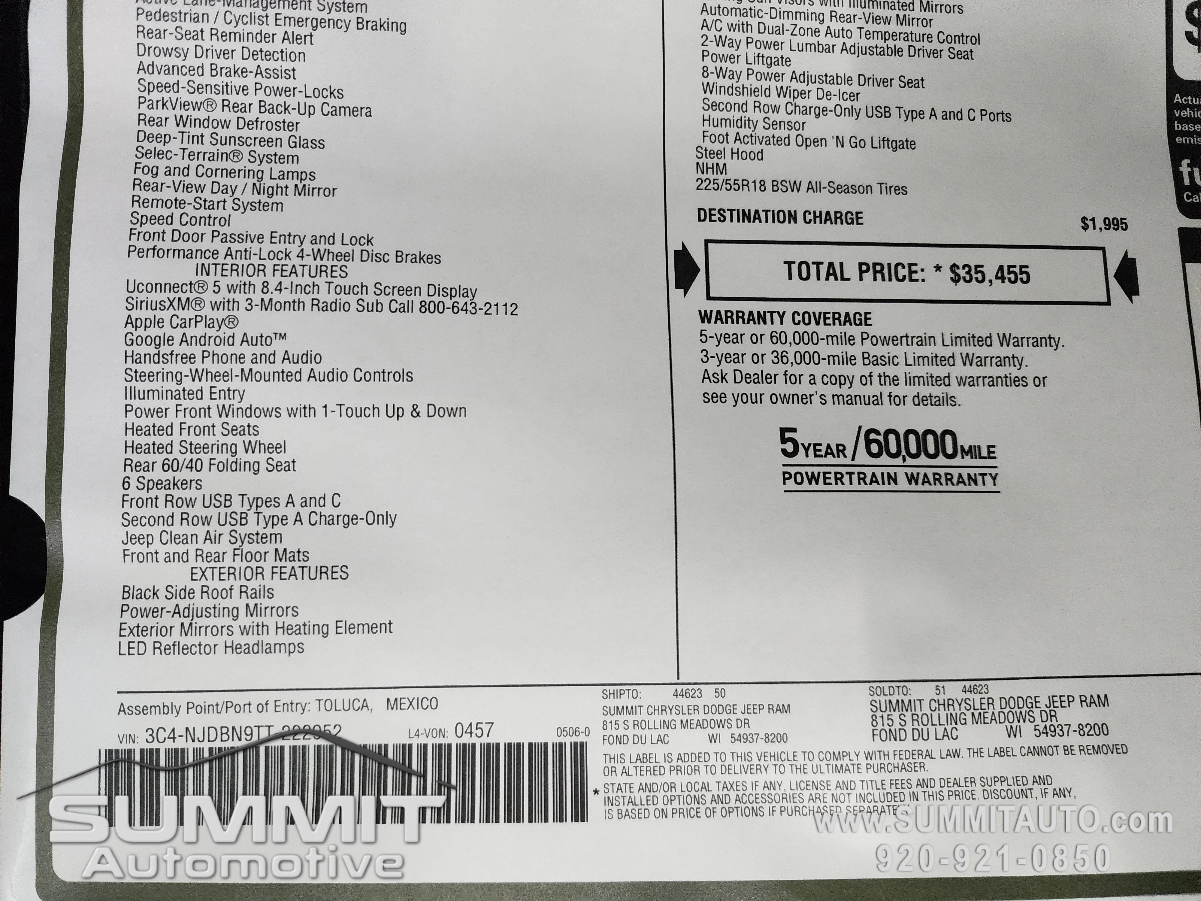 New 2026 Bright White Clearcoat Jeep Latitude image 39