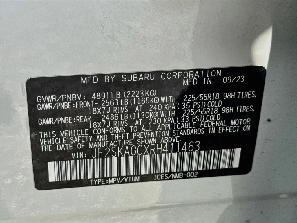 Certified Used 2024 White Subaru Sport image 44