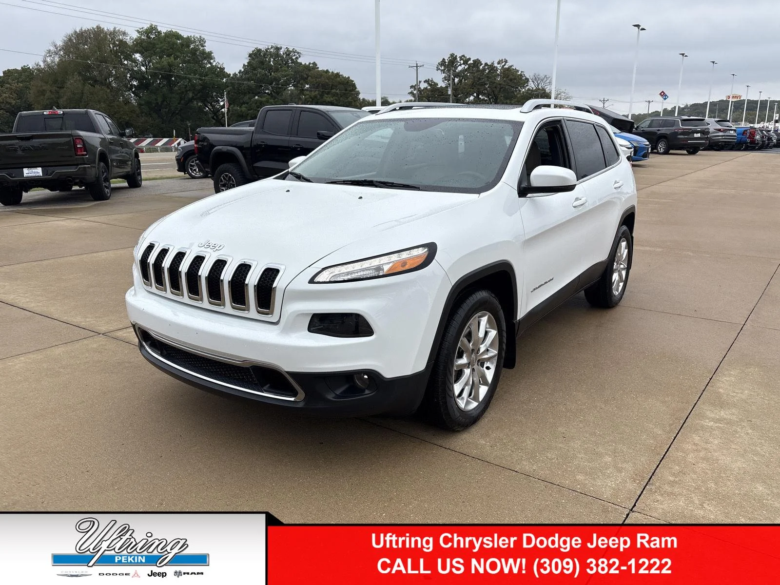 Used 2017 Bright White Clearcoat Jeep Limited image 1
