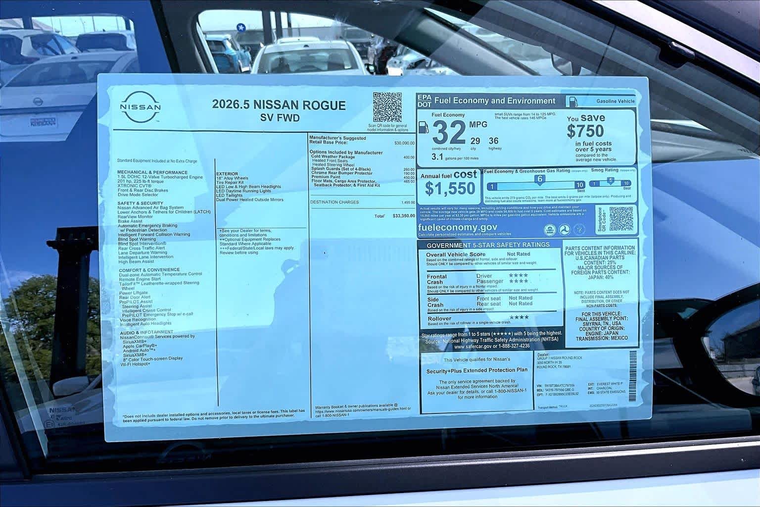 New 2026 Everest White Pearl TriCoat Nissan SV image 19