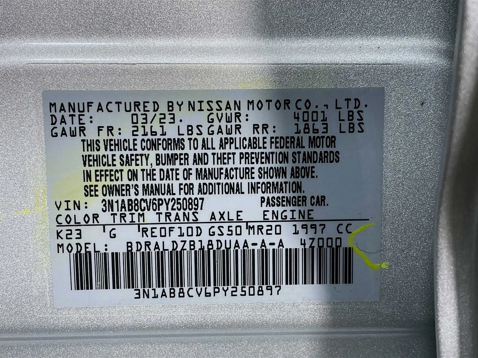 Certified Used 2023 Brilliant Silver Metallic Nissan SV image 27