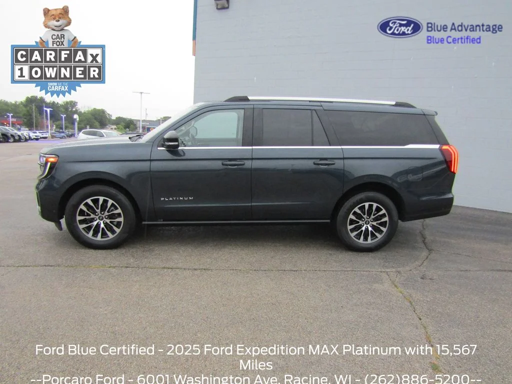 Certified Used 2025 Stone Blue Metallic Ford Platinum image 2