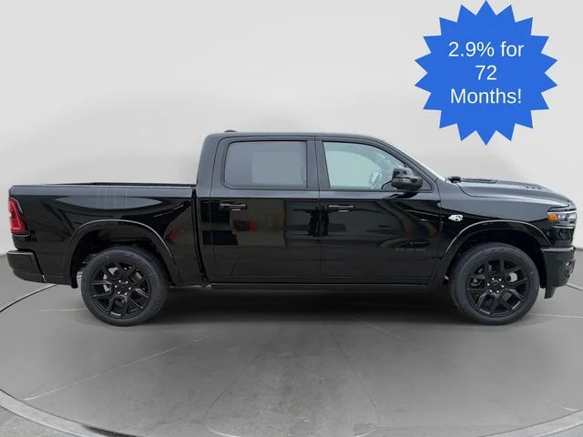 New 2026 Diamond Black Crystal Pearl-Coat Exterior Paint RAM Laramie image 2