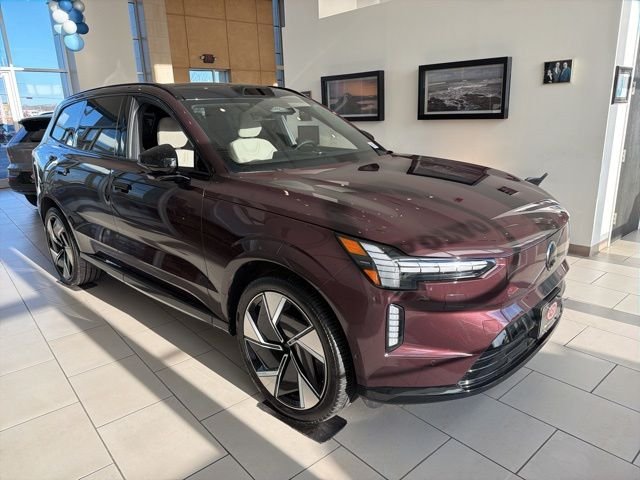 Mulberry Red 2025 Volvo EX90 Twin Performance Ultra 6-Passenger eAWD SUV / Crossover All-Wheel Drive Automatic
