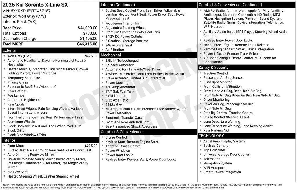 New 2026 Wolf Gray Kia X-Line SX AWD image 4