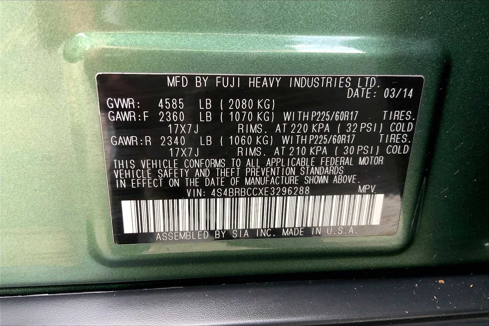 Used 2014 Cypress Green Pearl Subaru 2.5i Premium image 33