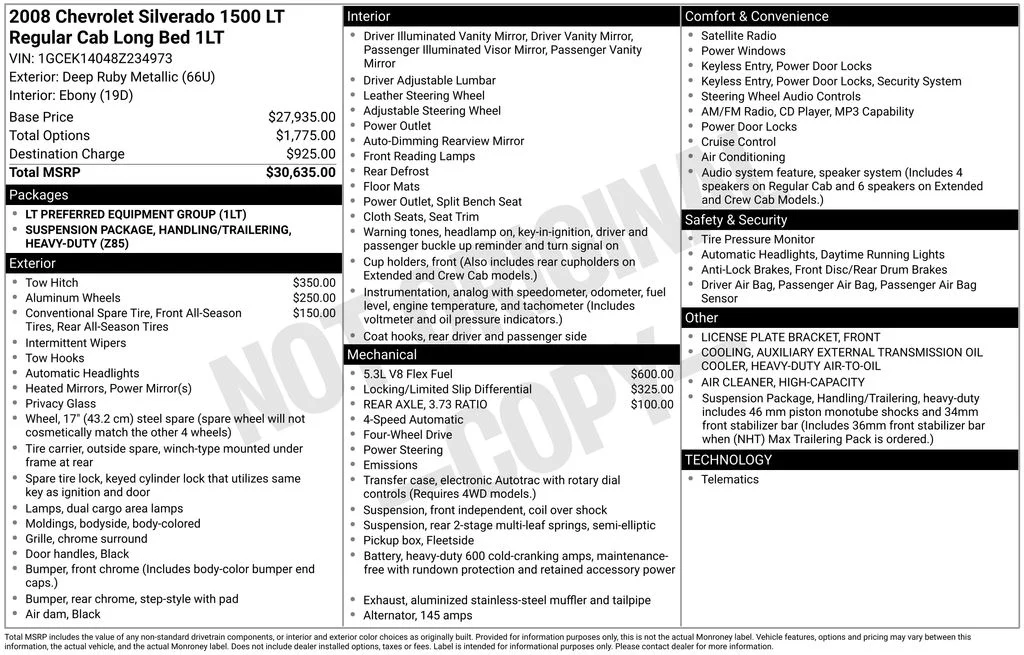 Used 2008 Red Chevrolet  image 2
