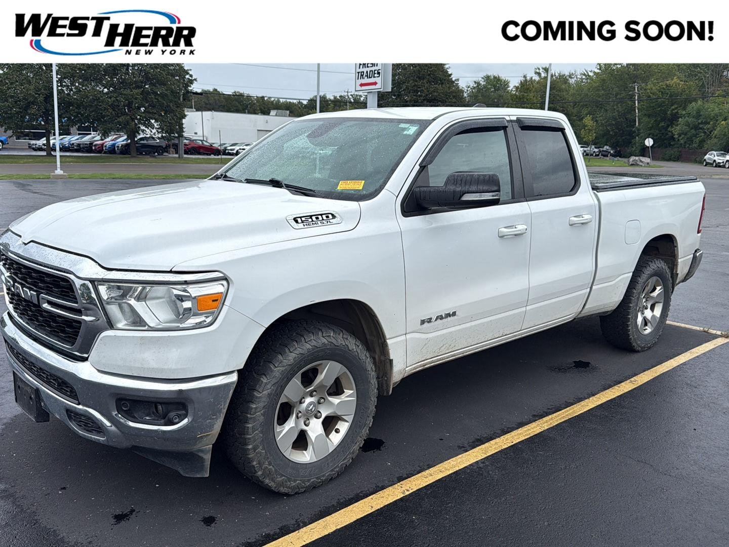 Used 2022 Bright White Clearcoat Ram Big Horn image 1
