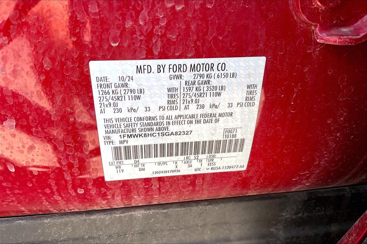 Used 2025 Rapid Red Metallic Tinted Clearcoat Ford Platinum image 34