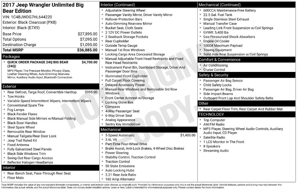 Used 2017 Black Jeep Unlimited Sport image 34