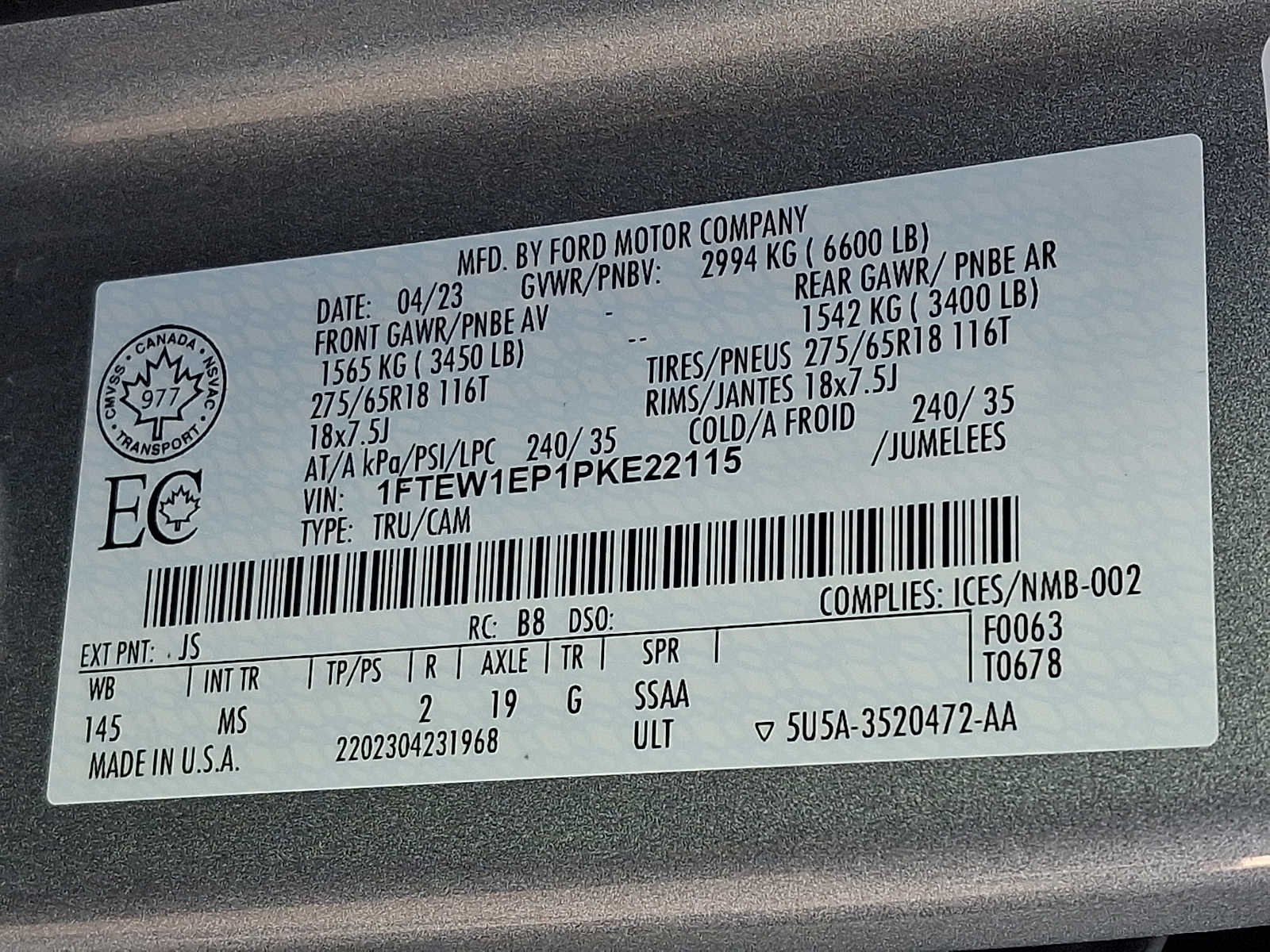 Used 2023 Iconic Silver Metallic Ford XLT image 26