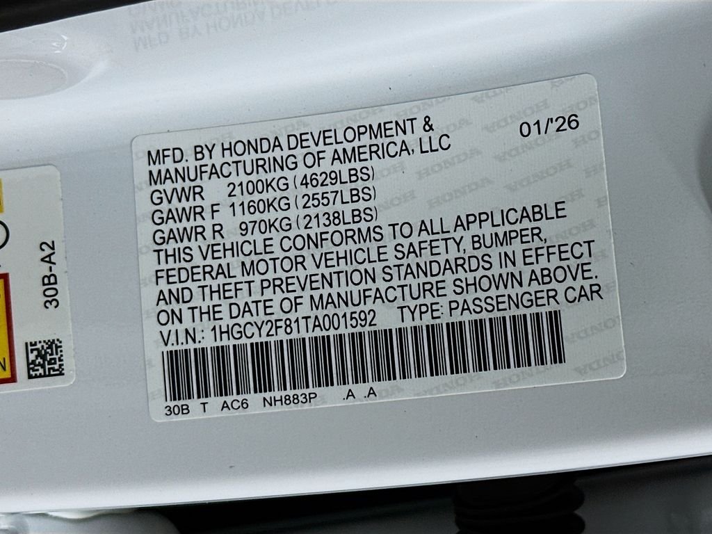 New 2026 Platinum White Pearl Honda Touring image 33