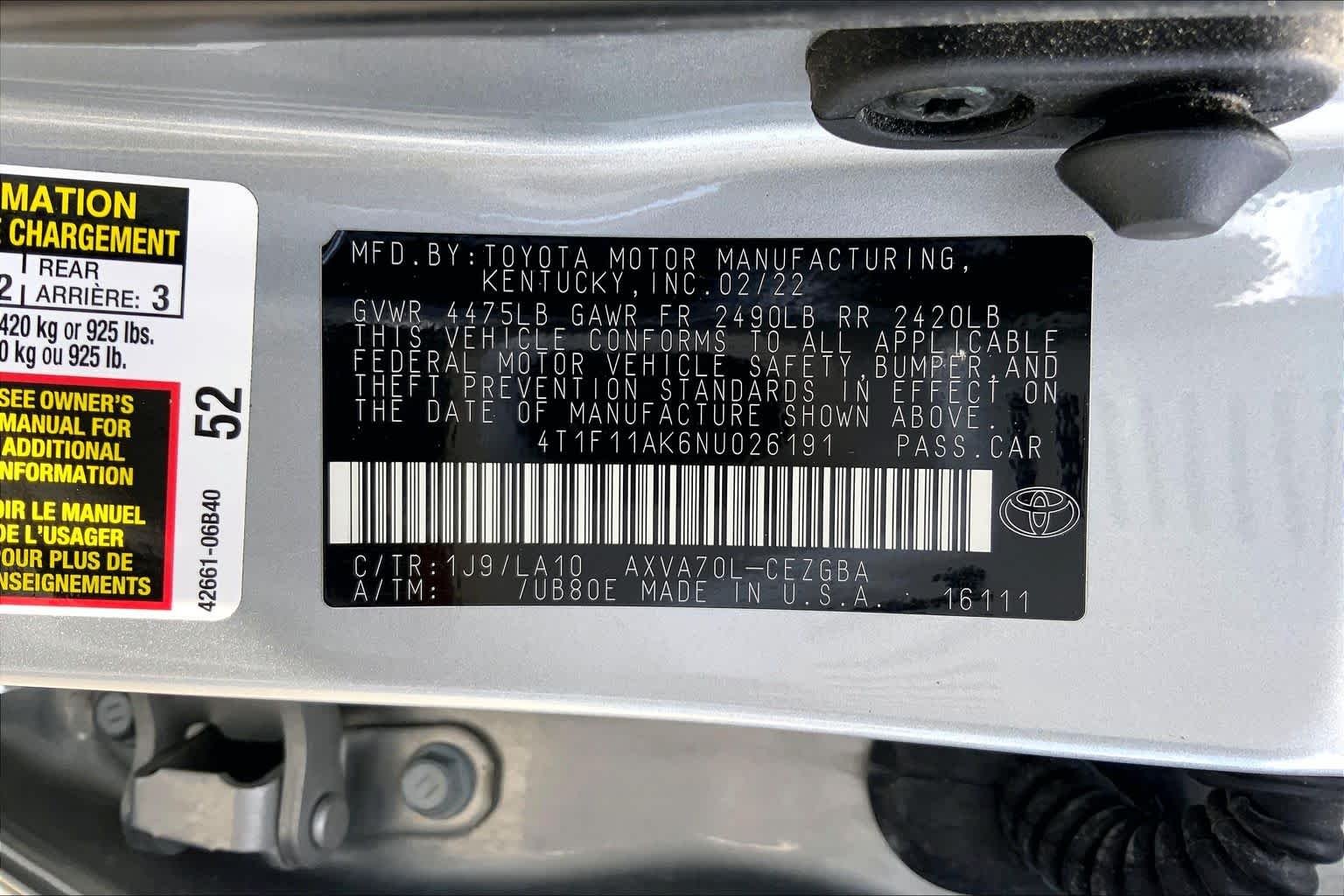 Used 2022 Celestial Silver Metallic Toyota XLE image 36