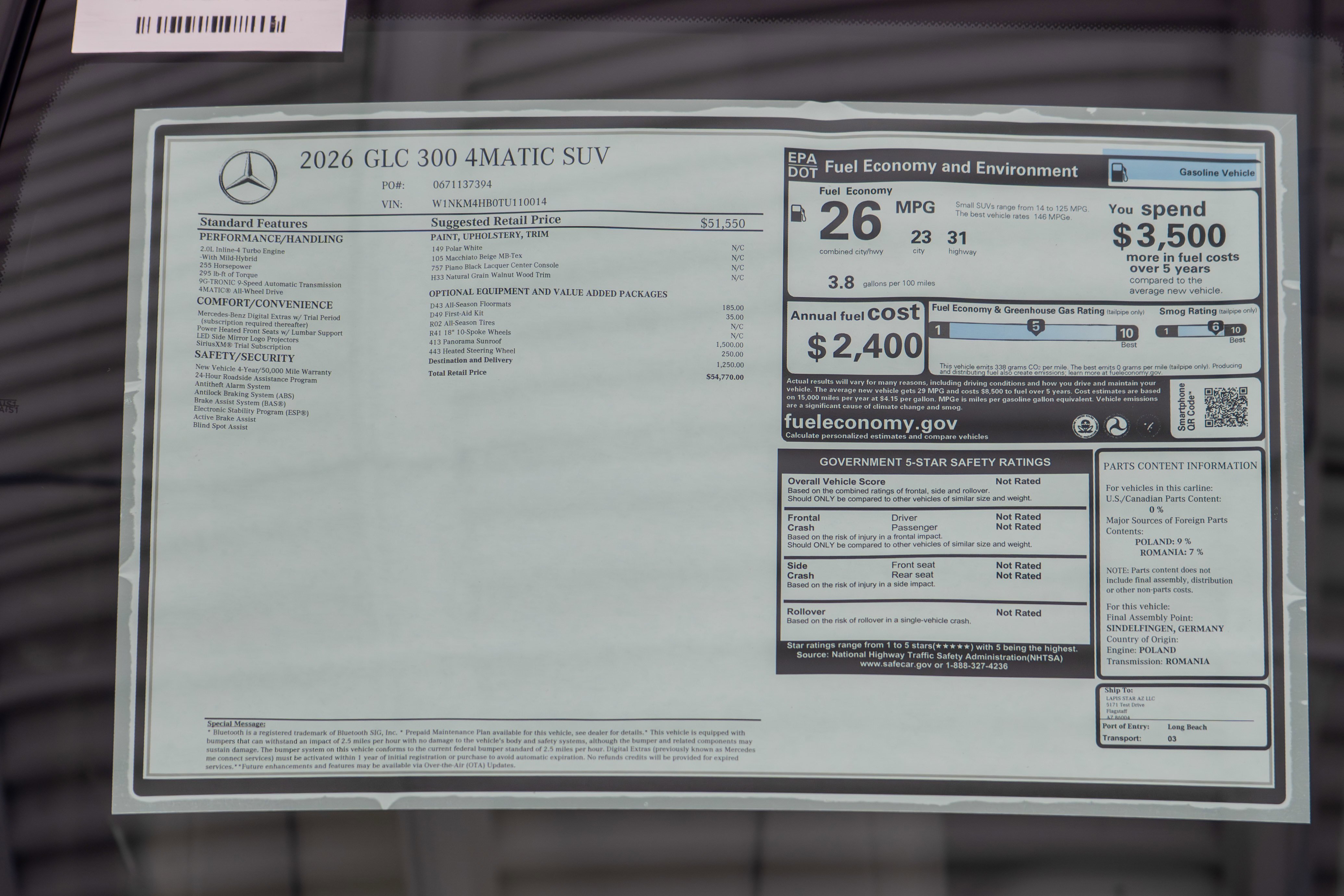 New 2026 Polar White Mercedes-Benz GLC 300 image 70