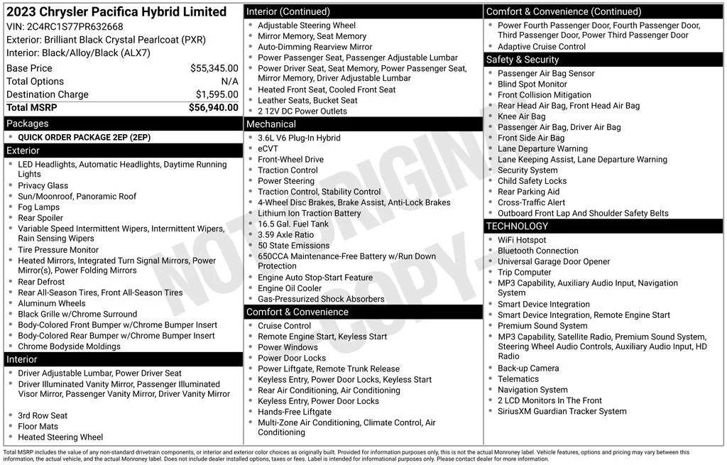 Used 2023 Black Chrysler Limited image 17