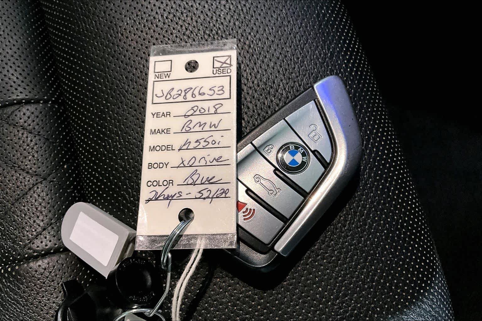 Used 2018 Bluestone Metallic BMW M550i xDrive image 14