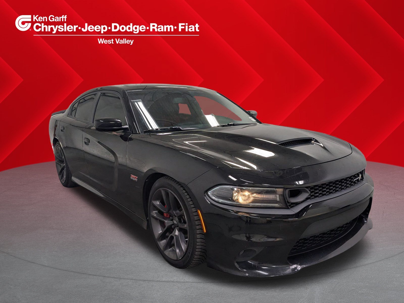 Used 2021 Pitch Black Clearcoat Dodge Scat Pack image 1