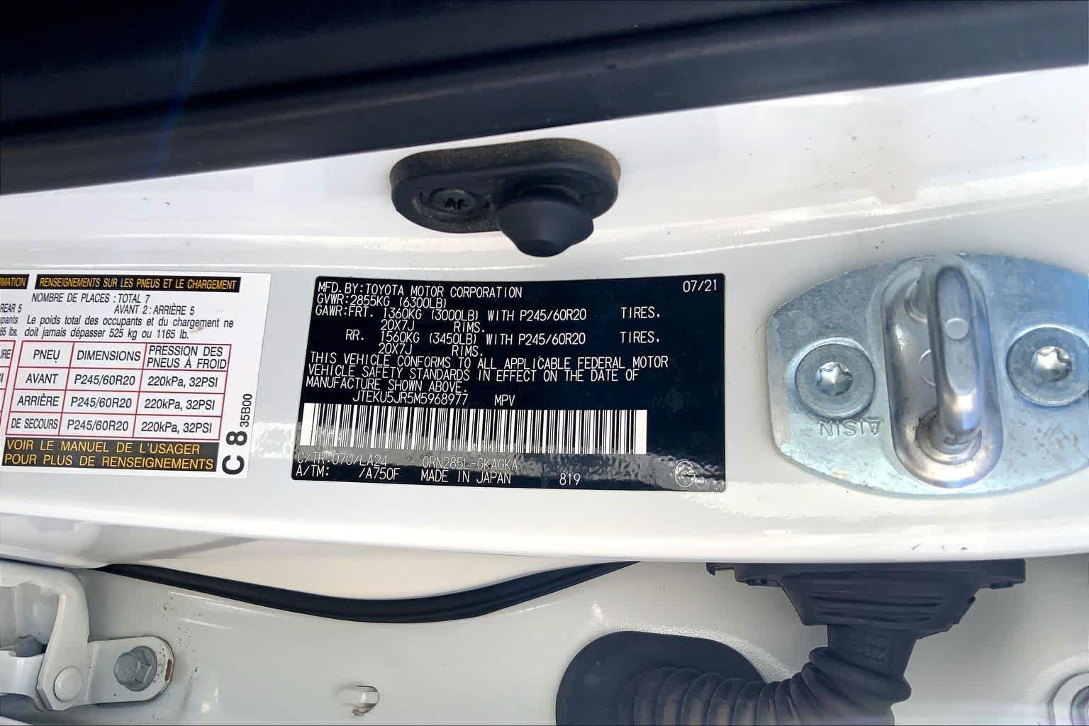 Used 2021 Blizzard Pearl Toyota Limited image 37
