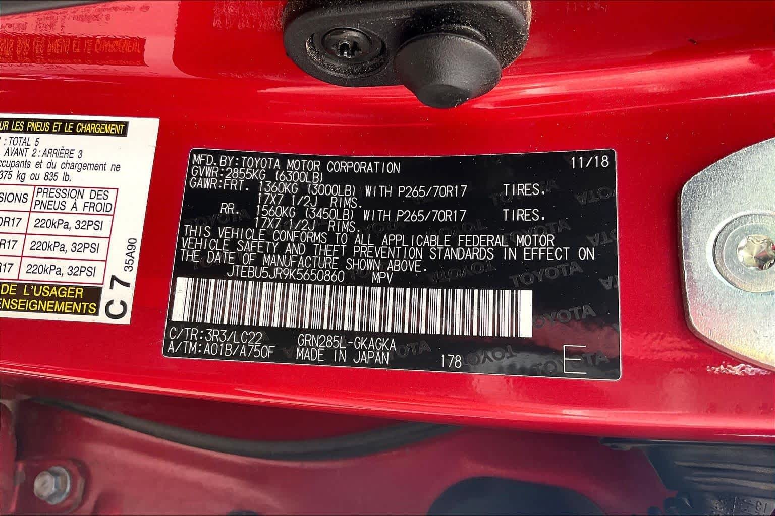 Used 2019 Barcelona Red Metallic Toyota TRD Off Road Premium image 30