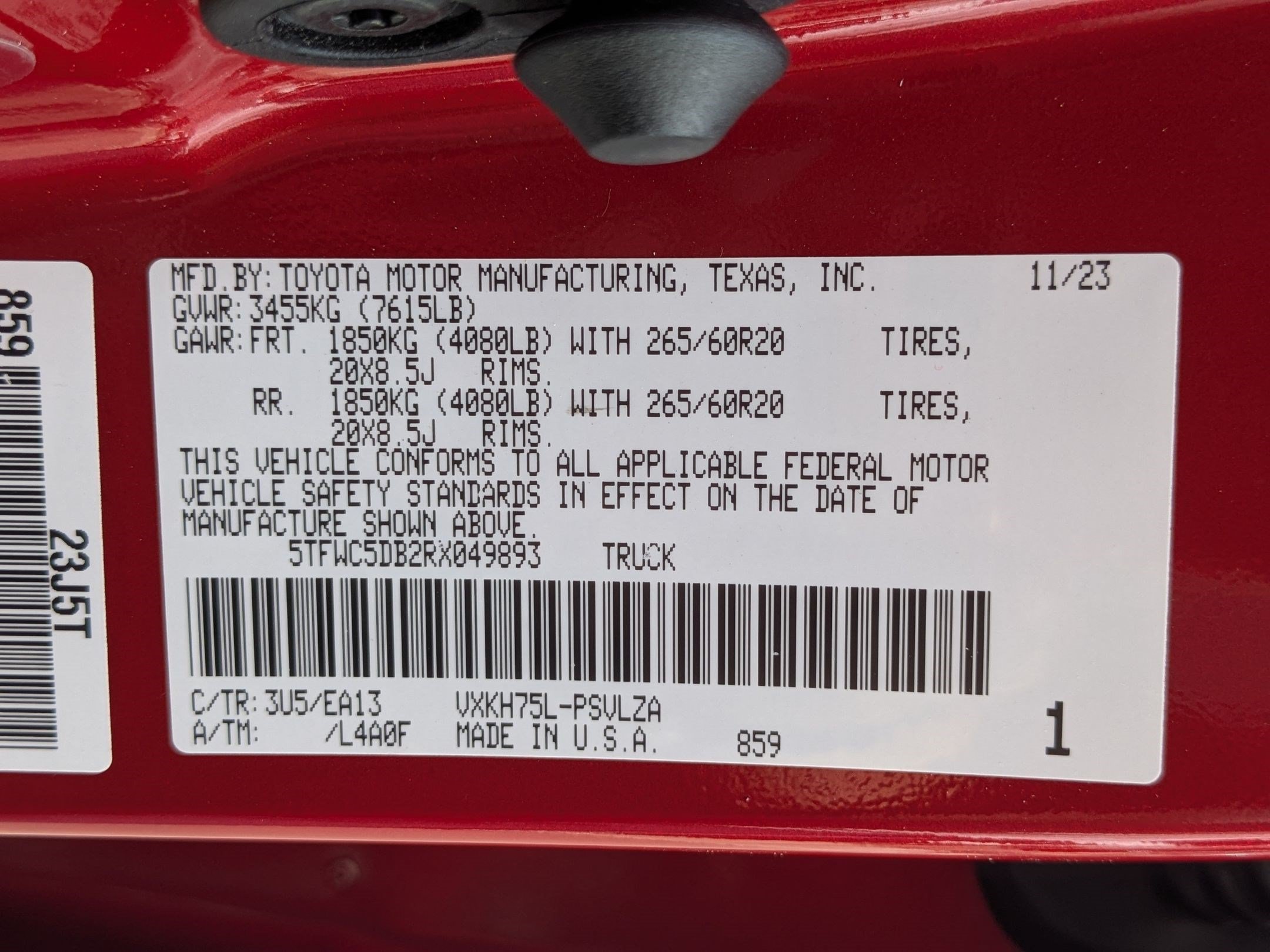 Used 2024 Red Toyota Limited Hybrid image 37
