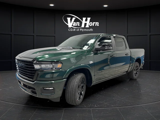 New 2026 Serrano-Green Metallic Exterior Paint RAM Laramie image 3